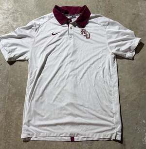 Nike Florida State University FSU Seminoles Dri-Fit Polo Shirt Size L